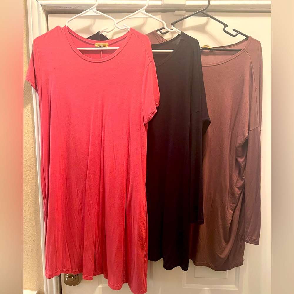 Piko dress and two tunics.